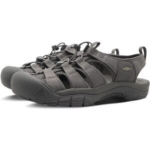 KEEN Men's Gray Newport H2 Leather Flats Sandals Size 9.5